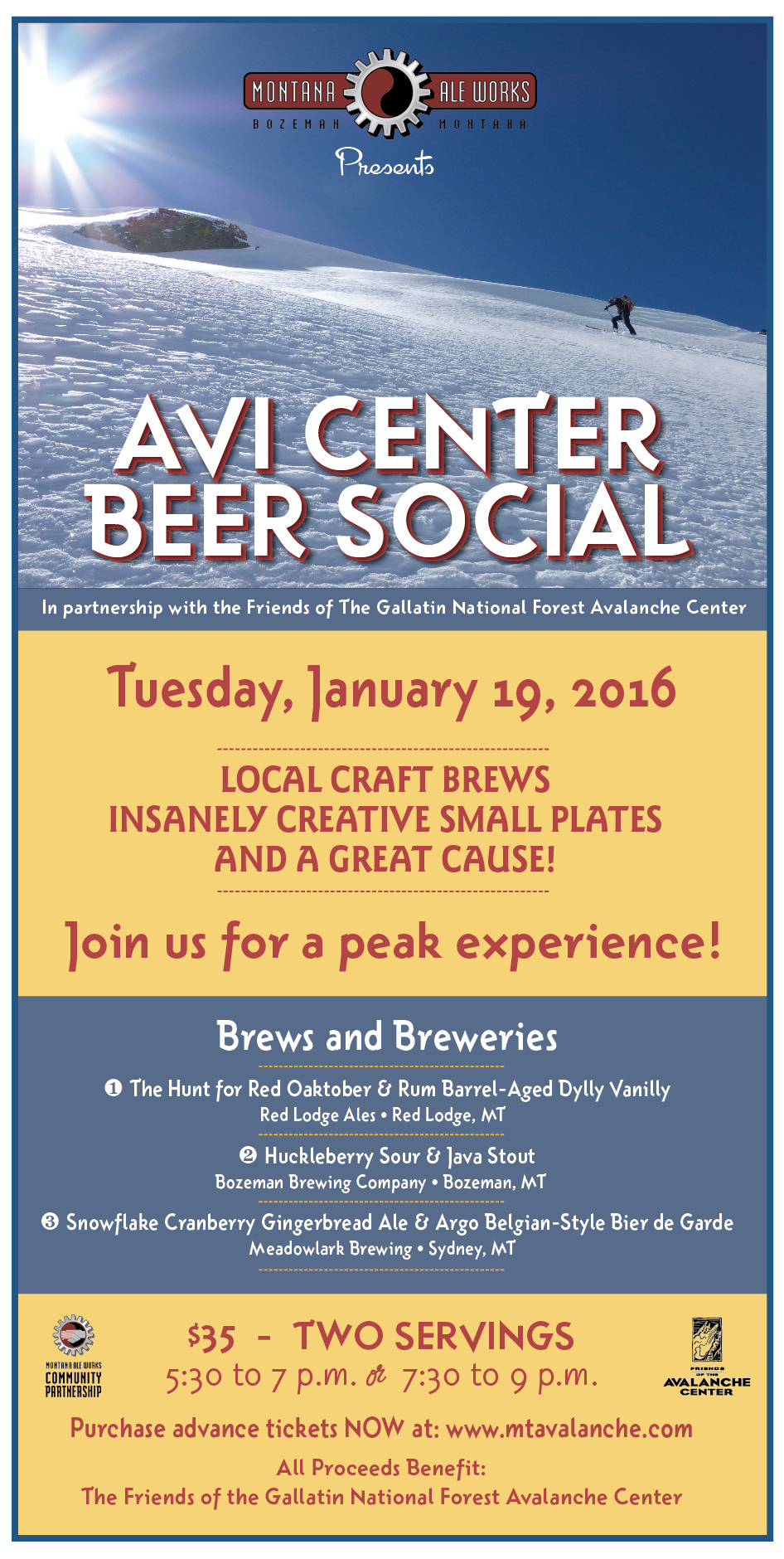 Avalanche Center Beer Social - Jan 19